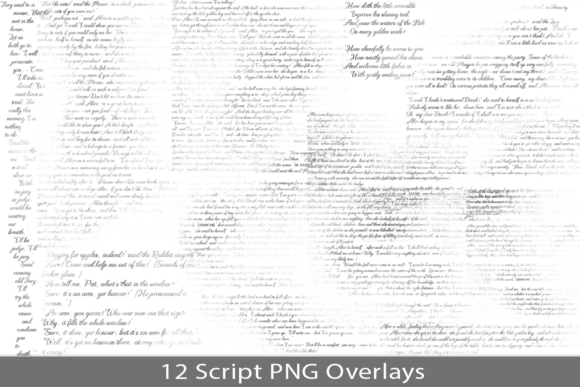 Alice in Wonderland Script PNG Overlays for Creative Projects