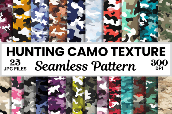 Camouflage Camo Digital Paper: 25 Patterns for Rugged Design