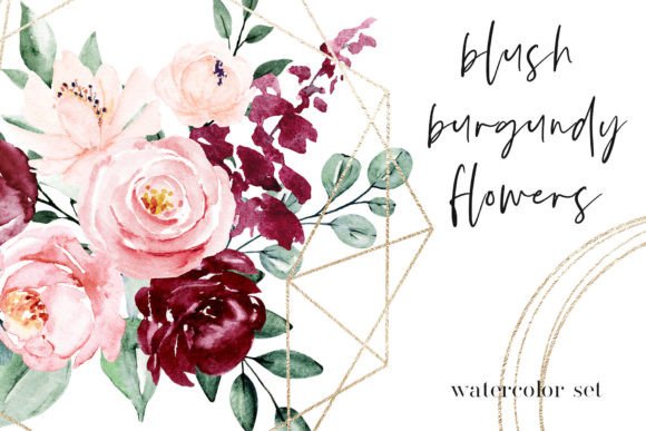 Elevate Your Designs with Watercolor Flowers and Floral Alphabet