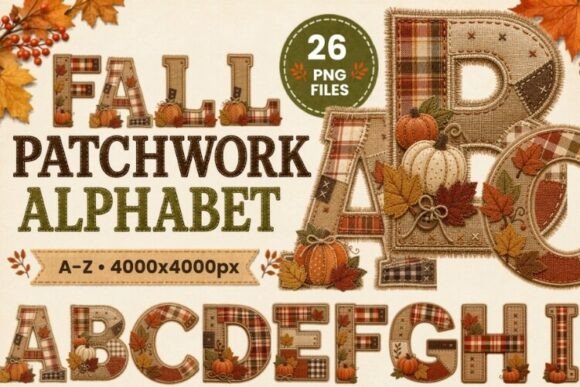 Embrace Autumn Aesthetics with a Patchwork Alphabet