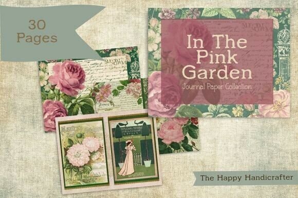 Embrace Shabby Chic Charm with Pink Garden Floral Journal Papers