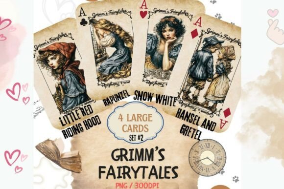 Enchant Your Projects with Grimm's Vintage Card Art